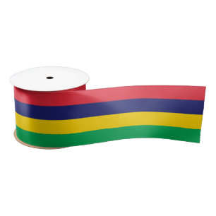 Mauritius Flag Satin Ribbon