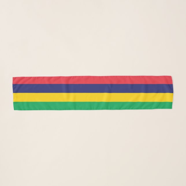 Mauritius Flag Scarf (Front (Horizontal))