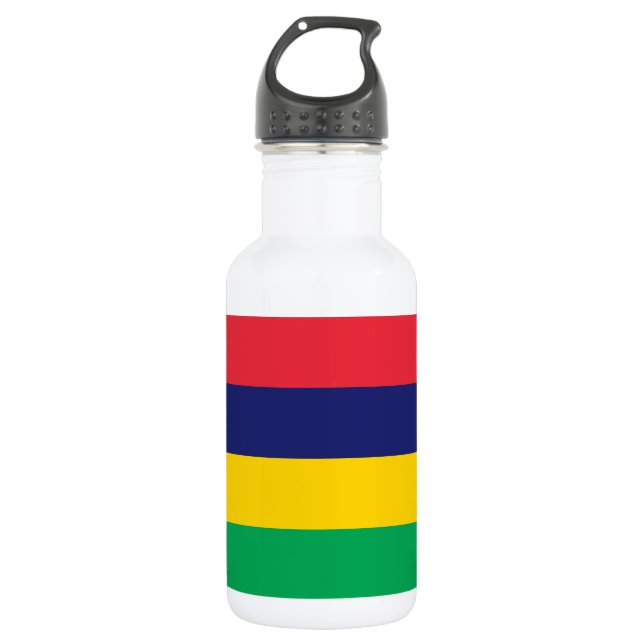 Mauritius Flag Stainless Steel Water Bottle (Front)