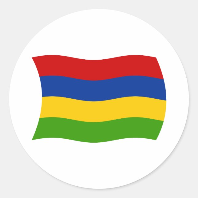 Mauritius Flag Sticker (Front)