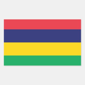 Mauritius* Flag Sticker by Azorean at Zazzle