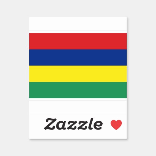 Mauritius Flag Sticker