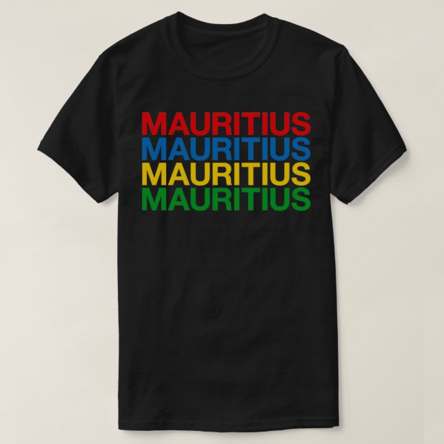 MAURITIUS Flag T-Shirt (Design Front)