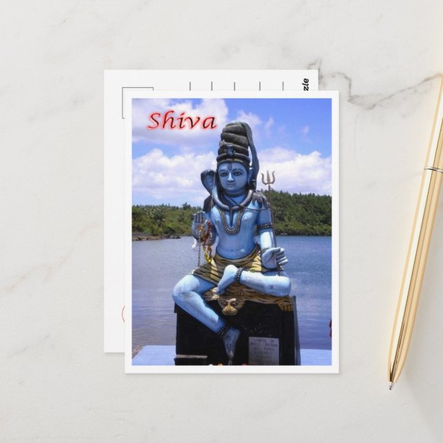 Mauritius - God Shiva - Postcard (Front/Back In Situ)