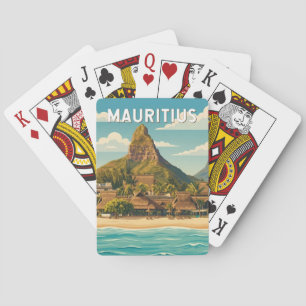 Mauritius Illustration Travel Art Vintage Poker Cards