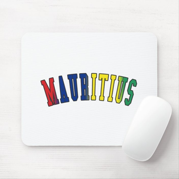 Mauritius in National Flag Colors Mousepad
