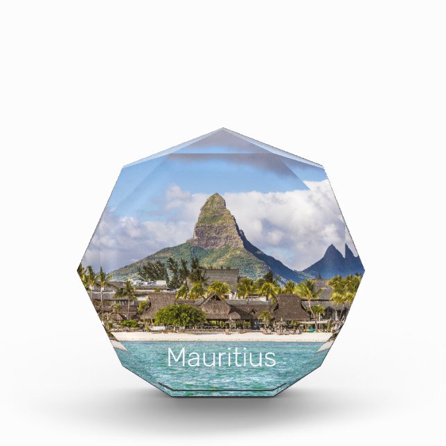 Mauritius Indian Ocean Flic En flac Beach Souvenir Acrylic Award (Front)