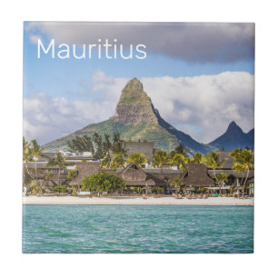 Mauritius Indian Ocean Flic En flac Beach Souvenir Ceramic Tile