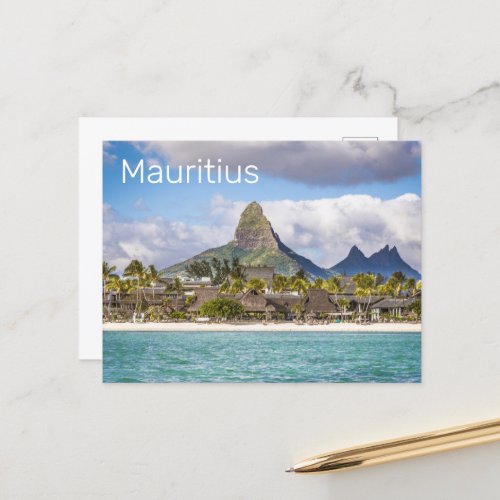 Mauritius Indian Ocean Flic En flac Beach Souvenir Holiday Postcard