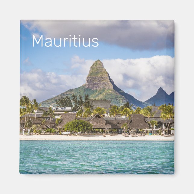 Mauritius Indian Ocean Flic En flac Beach Souvenir Magnet (Front)