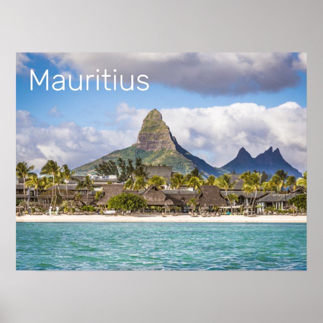 Mauritius Indian Ocean Flic En flac Beach Souvenir Poster (Front)