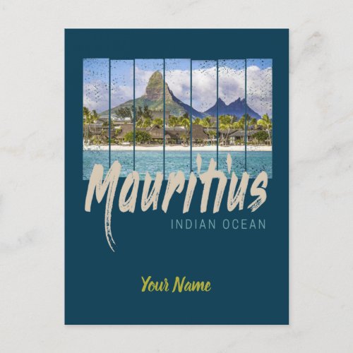 Mauritius Indian Ocean vintage beach souvenir Postcard