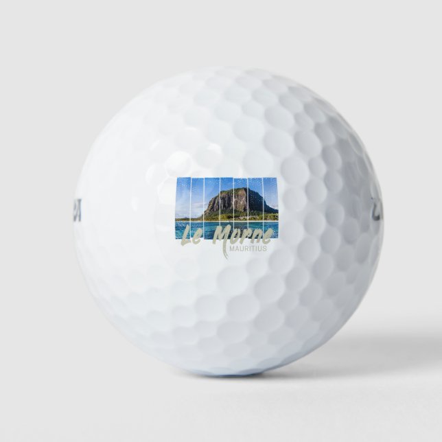Mauritius Le Morne Brabant Mountain Souvenir Golf Balls (Front)