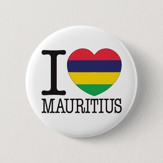 Mauritius Love v2 Pinback Button (Front)
