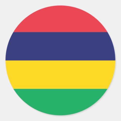 MauritiusMauritian Flag Classic Round Sticker