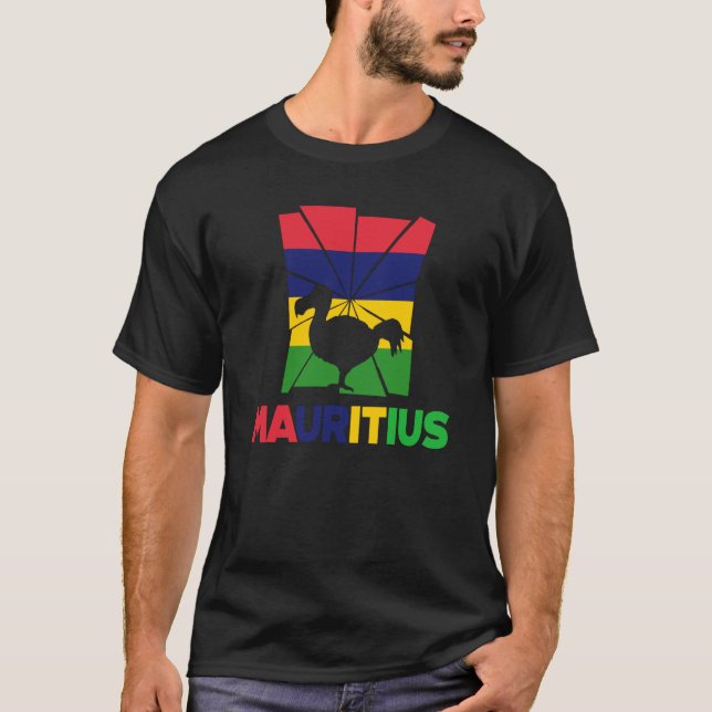 Mauritius Mauritian Mauritius Flag Animal Silhouet T-Shirt (Front)