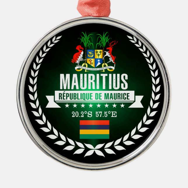 Mauritius Metal Ornament (Front)