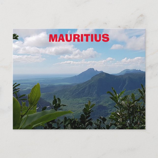 Mauritius Mountain Landscape Postcard (Front)