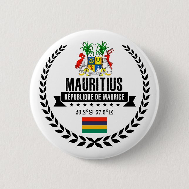 Mauritius Pinback Button (Front)