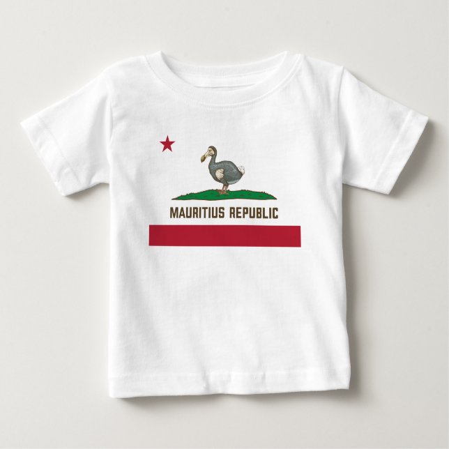 Mauritius Republic California Flag Dodo Baby T-Shirt (Front)