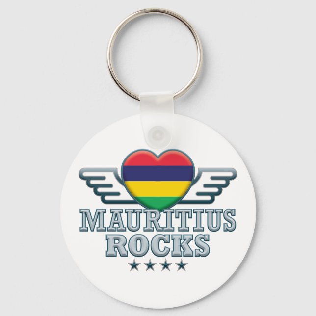 Mauritius Rocks v2 Keychain (Front)