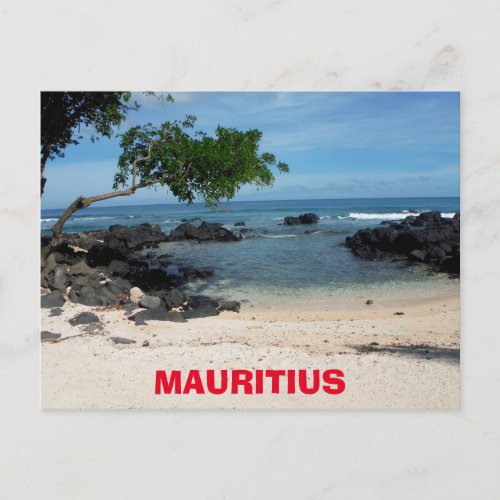 Mauritius Rocky Beach Cove Postcard
