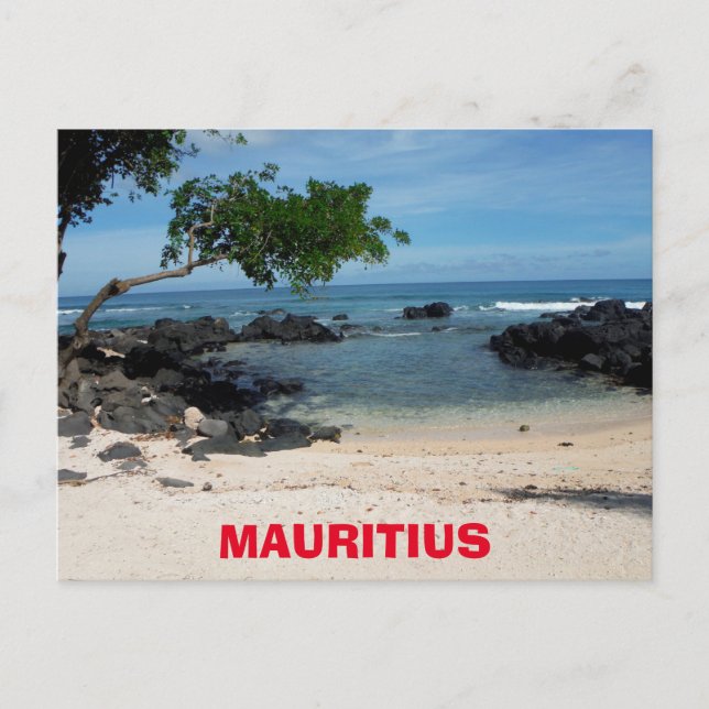 Mauritius Rocky Beach Cove Postcard (Front)