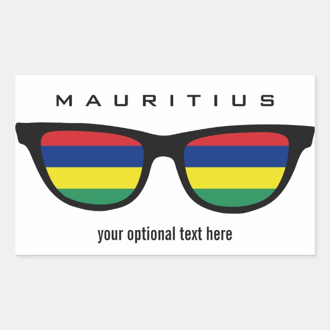 Mauritius Shades custom stickers (Front)