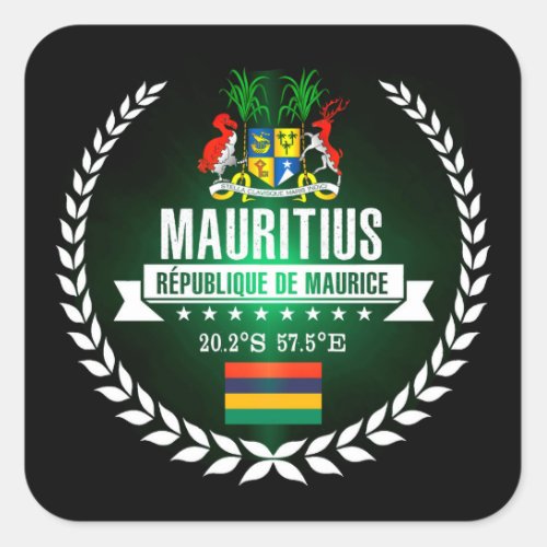 Mauritius Square Sticker