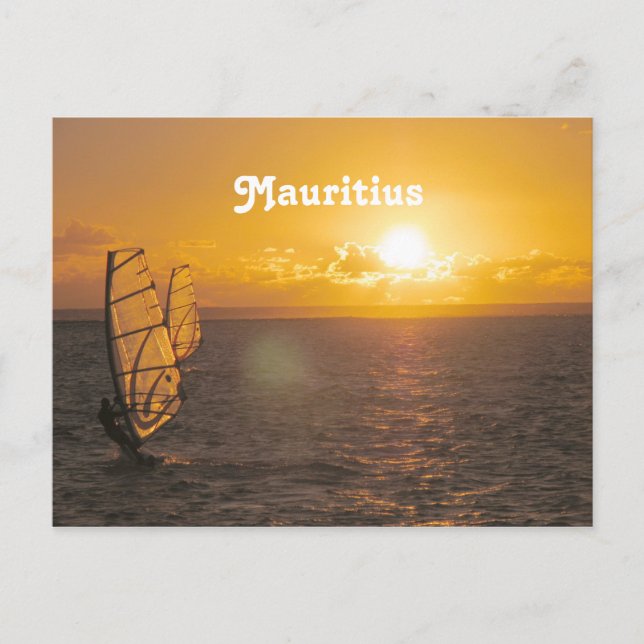 Mauritius Sunset Postcard (Front)