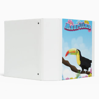 Mauritius travel poster 3 ring binder