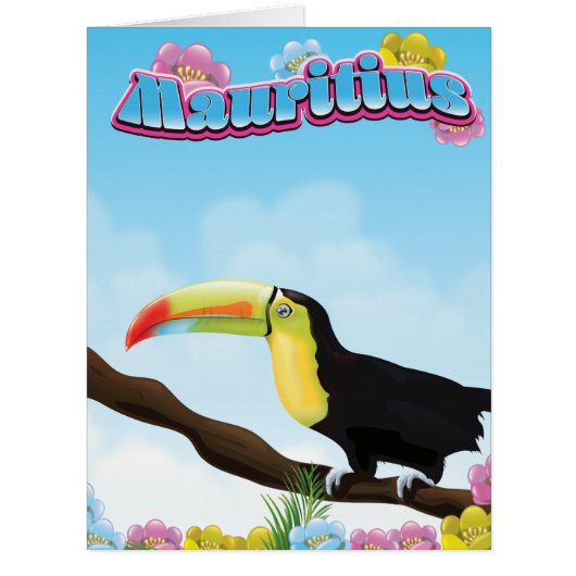 Mauritius travel poster cards (Front)