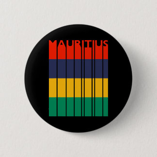 Mauritius Vintage Mauritian Flag Vacation Button