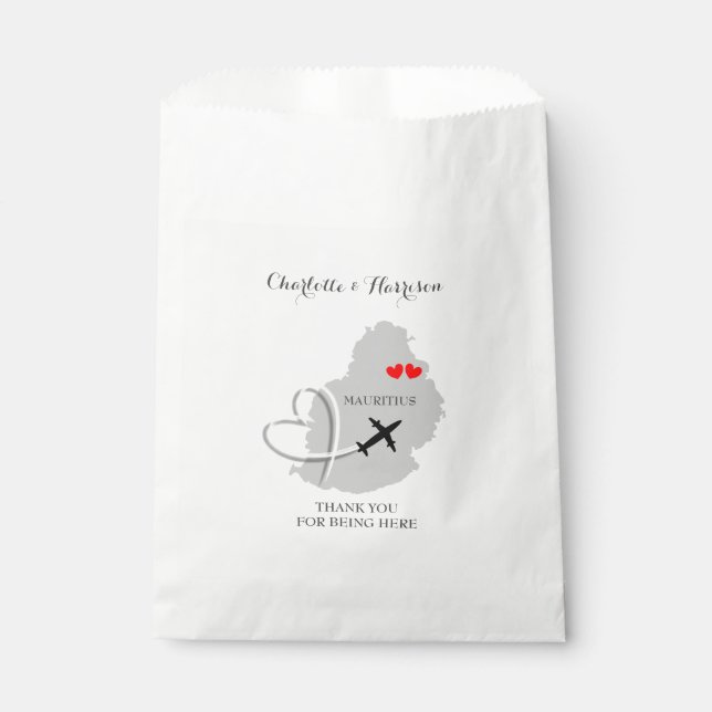 Mauritius Weddings Celebration Favor Bag (Front)