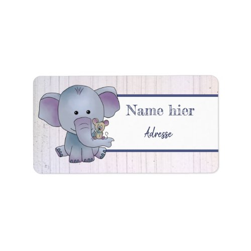 Maus und Elefant Label