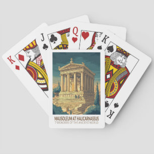 Mausoleum at Halicarnassus 7 Wonders of the World Poker Cards
