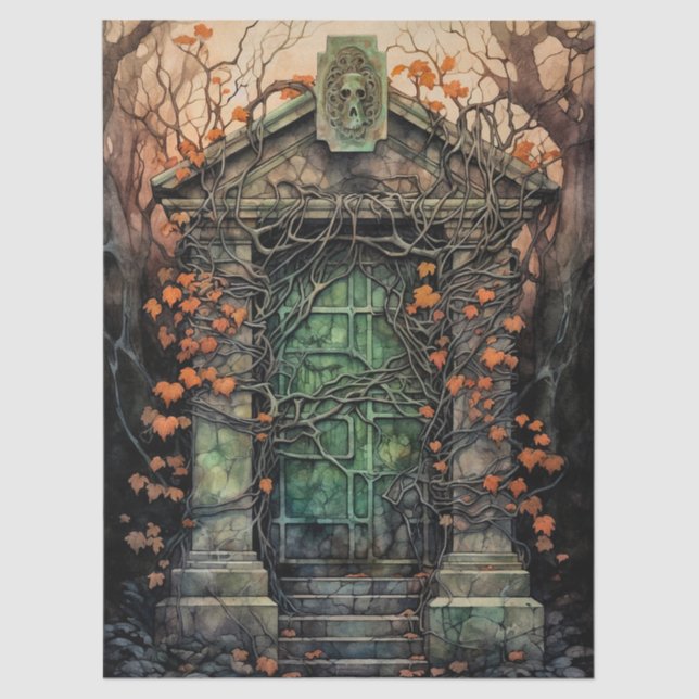 Mausoleum Door Decoupage Tissue Paper (Front)
