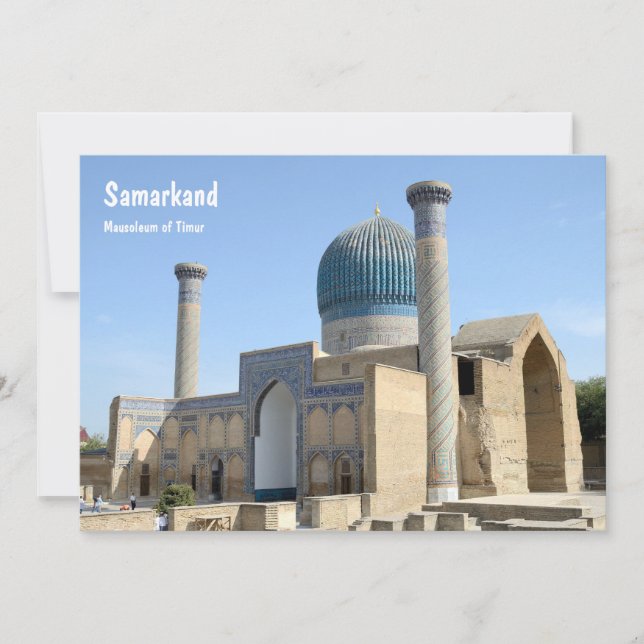 Mausoleum of Timur in Samarkand, Uzbekistan Card (Front)