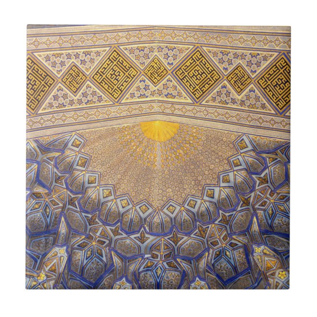 Mausoleum of Timur in Samarkand, Uzbekistan Ceramic Tile (Front)