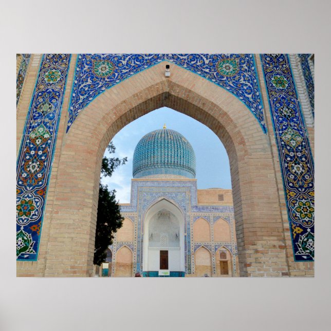 Mausoleum of Timur in Samarkand, Uzbekistan Poster (Front)