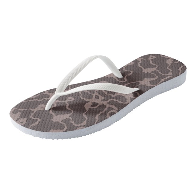 Mauve Abstract Flip Flops (Angled)