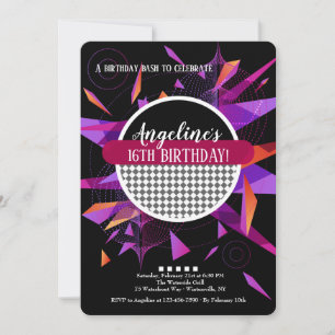 Mauve Abstract Invitation