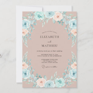 Mauve Alluring Watercolor Wedding Invitation