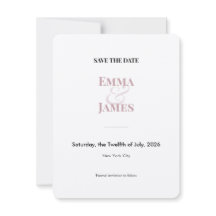 Mauve Ampersand Save the Date | Wedding Card