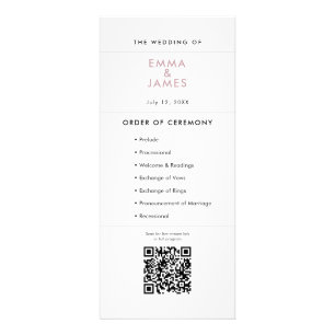 Mauve Ampersand Wedding   Program   QR Code