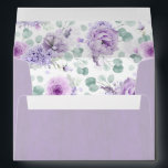 Mauve and Dusty Purple Flowers Elegant Watercolor Envelope<br><div class="desc">Dusty purple floral pattern envelopes</div>
