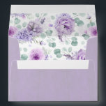 Mauve and Dusty Purple Flowers Elegant Watercolor Envelope<br><div class="desc">Dusty purple floral pattern envelopes</div>