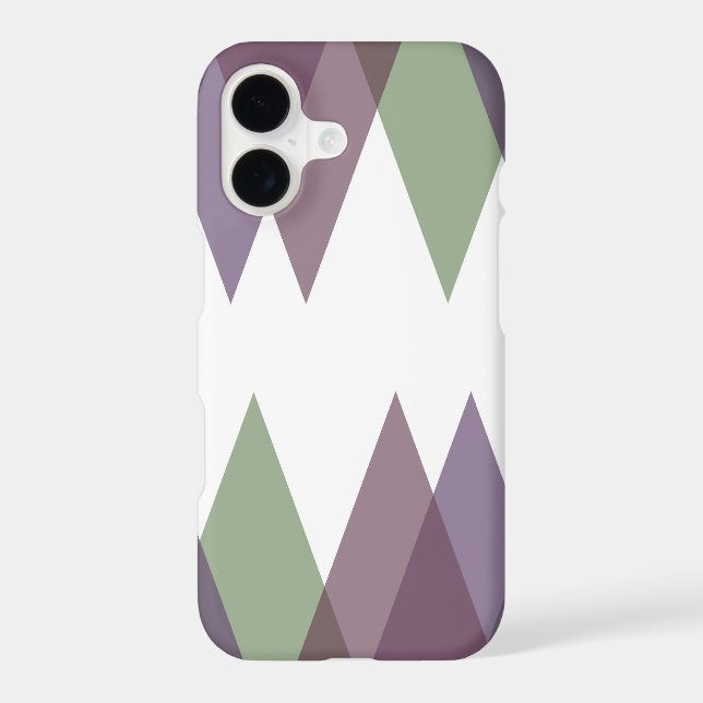 Mauve and green triangles Case-Mate iPhone case (Back)