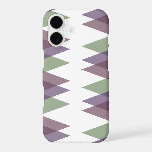 Mauve and green triangles Case-Mate iPhone case (Back)