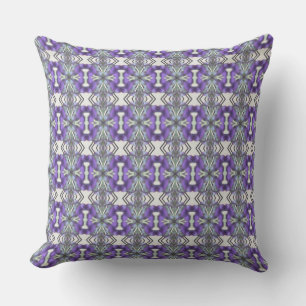 Mauve And Purple Patterned Outdoor Pillow